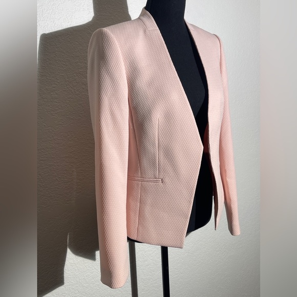 Calvin Klein Women's Rose Pink Asymmetric Novelty Jacket - Picture 6 of 10